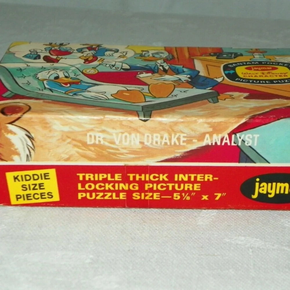Vintage Donald Duck as Dr Von Drake Analyst Bantam Pocket‎ Puzzle Jaymar